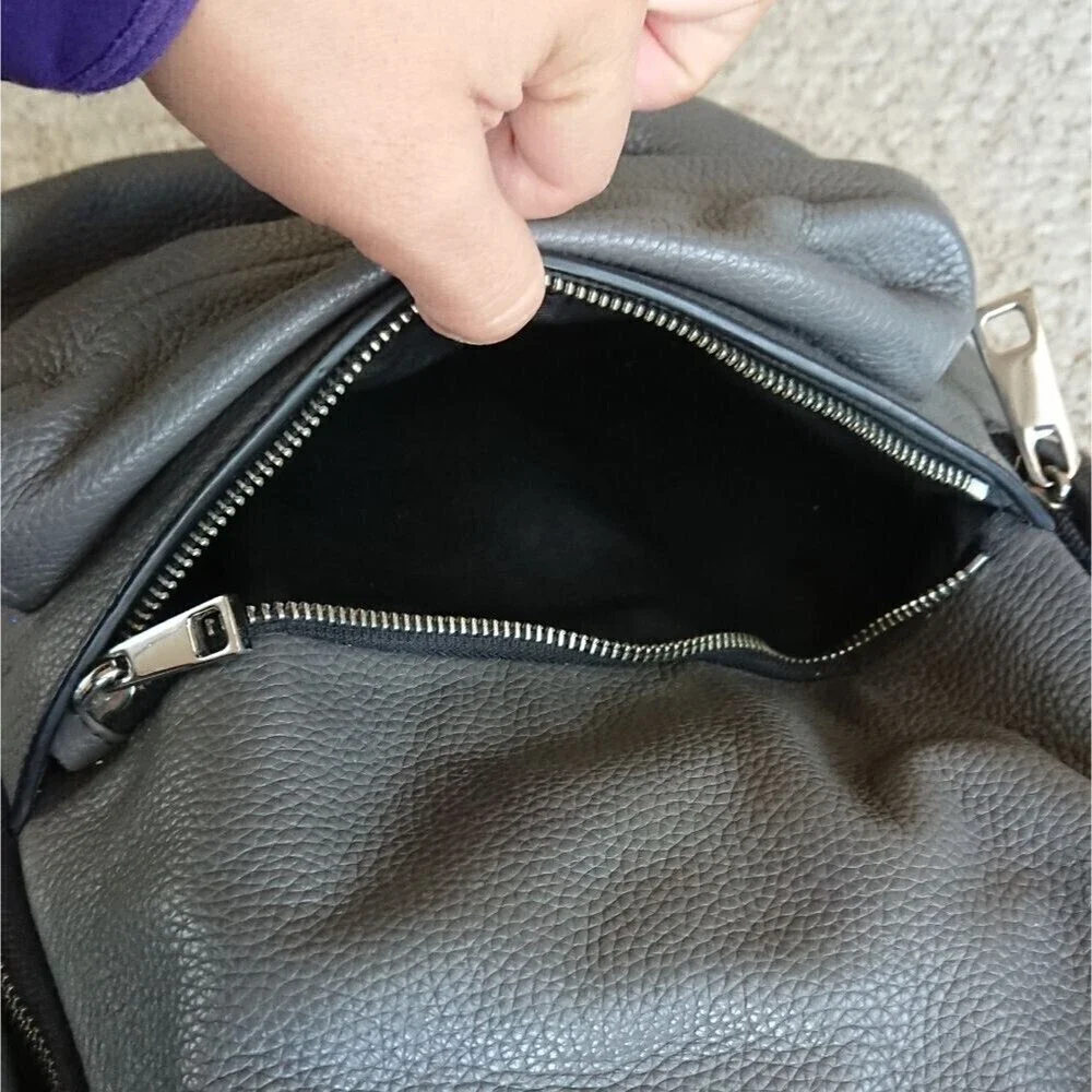 Marc Jacobs Gray Leather medium Varsity Backpack